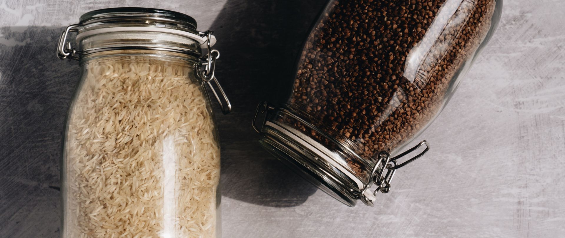 jars with grain