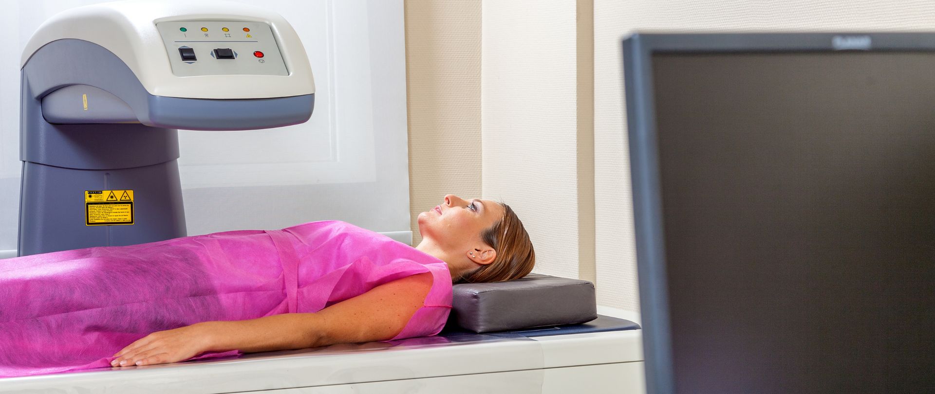 woman getting bone density scan